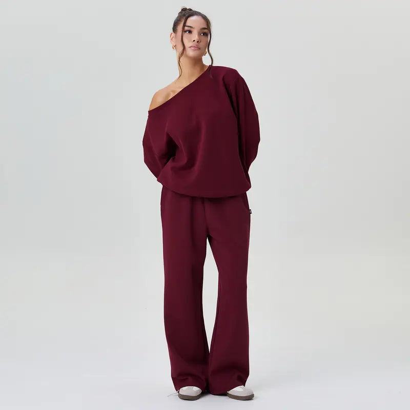 Viral Single shoulder Lounge set