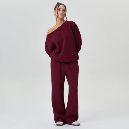 Viral Single shoulder Lounge set