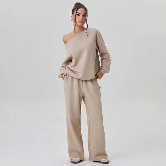 Viral Single shoulder Lounge set