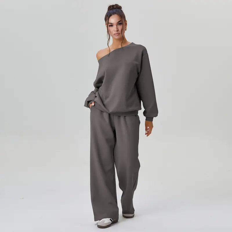 Viral Single shoulder Lounge set