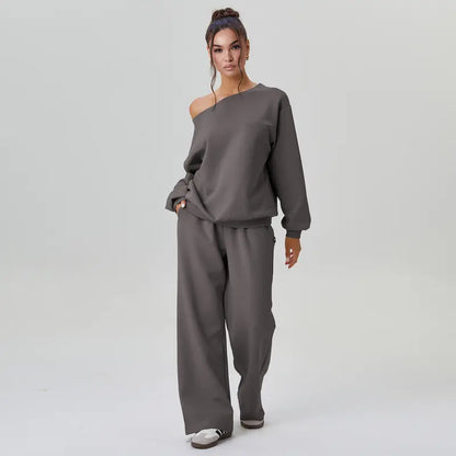 Viral Single shoulder Lounge set