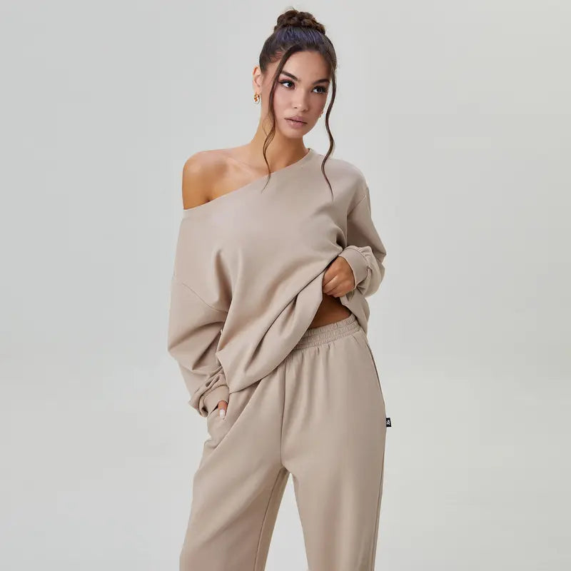 Viral Single shoulder Lounge set