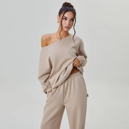 Viral Single shoulder Lounge set